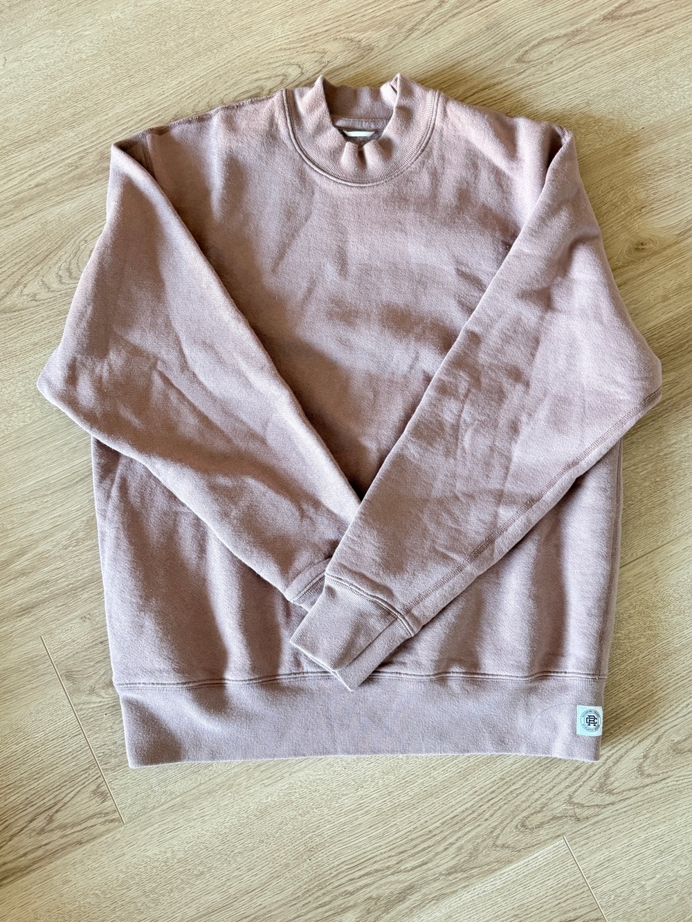 NWOT Reigning Champ Men's Dusty Pink Crewneck Sweater
